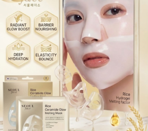 Seoul face Rice Ceramide Glow hydrogel Melting Mask in dubai